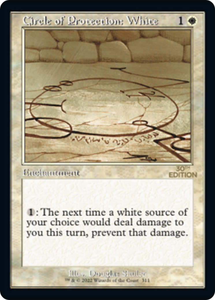 Circle of Protection: White (30A-311) - 30th Anniversary Edition - Premium MTG Single from Wizards of the Coast - Just $2.05! Shop now at Game Crave Tournament Store