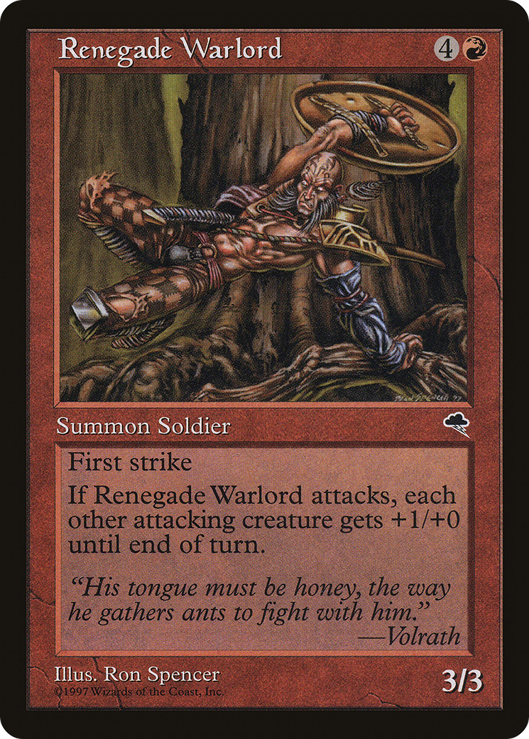 Renegade Warlord (TMP-197) - Tempest - Premium MTG Single from Wizards of the Coast - Just $0.08! Shop now at Game Crave Tournament Store