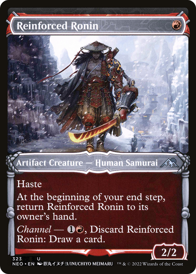 Reinforced Ronin (NEO-323) - Kamigawa: Neon Dynasty: (Showcase) - Premium MTG Single from Wizards of the Coast - Just $0.08! Shop now at Game Crave Tournament Store