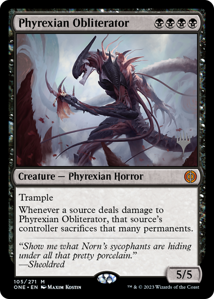Phyrexian Obliterator (PONE-105P) - Phyrexia: All Will Be One Promos - Premium MTG Single from Wizards of the Coast - Just $2.16! Shop now at Game Crave Tournament Store