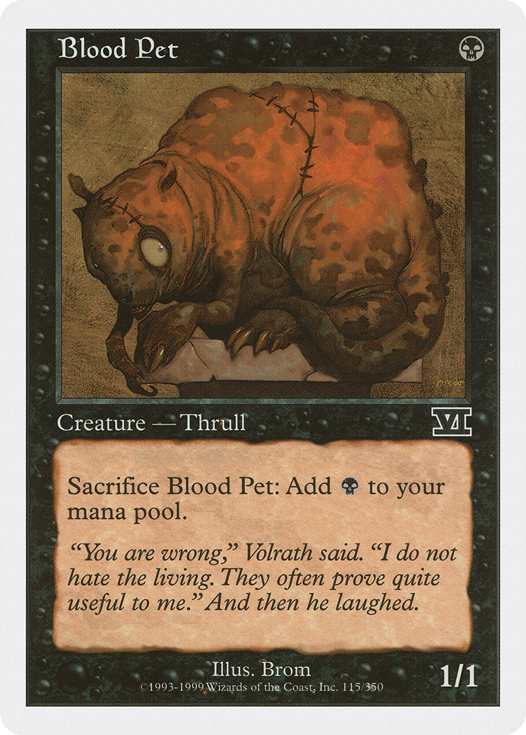Blood Pet (6ED-115) - Classic Sixth Edition - Premium MTG Single from Wizards of the Coast - Just $0.10! Shop now at Game Crave Tournament Store