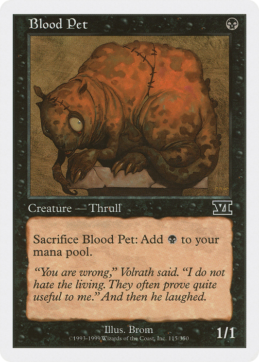 Blood Pet (6ED-115) - Classic Sixth Edition - Premium MTG Single from Wizards of the Coast - Just $0.10! Shop now at Game Crave Tournament Store