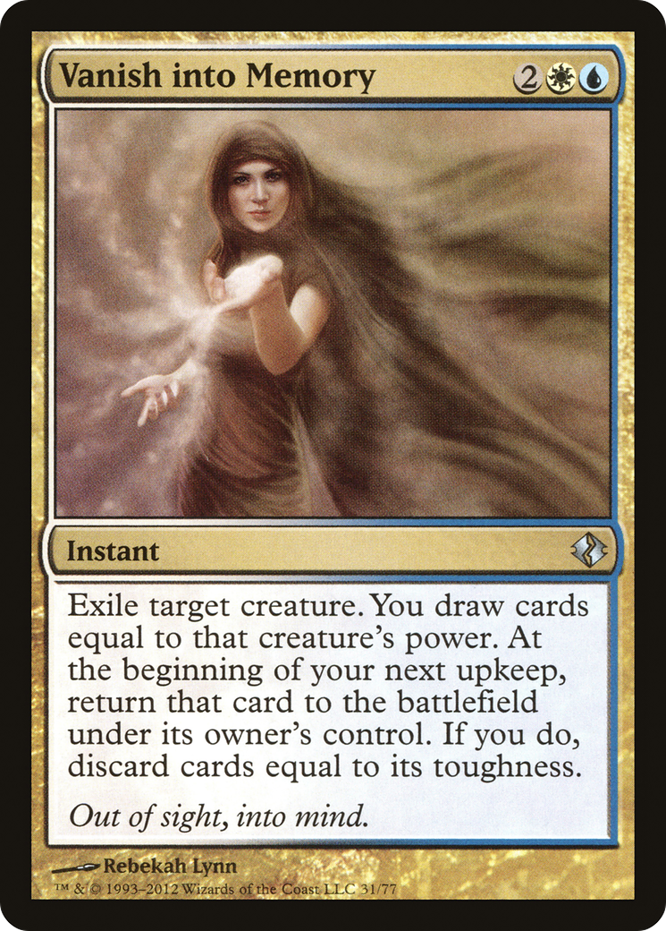 Vanish into Memory (DDI-031) - Duel Decks: Venser vs. Koth - Premium MTG Single from Wizards of the Coast - Just $0.08! Shop now at Game Crave Tournament Store