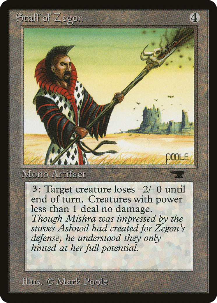 Staff of Zegon (ATQ-065) - Antiquities - Premium MTG Single from Wizards of the Coast - Just $0.10! Shop now at Game Crave Tournament Store