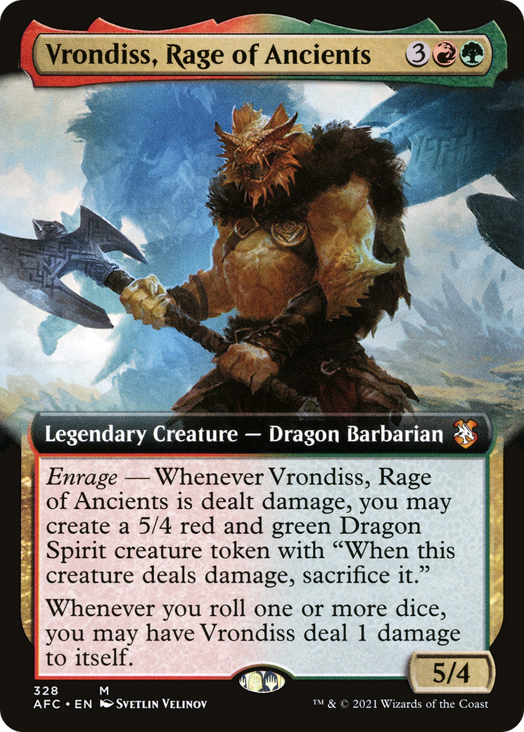 Vrondiss, Rage of Ancients (AFC-328) - Forgotten Realms Commander: (Extended Art) - Premium MTG Single from Wizards of the Coast - Just $0.42! Shop now at Game Crave Tournament Store