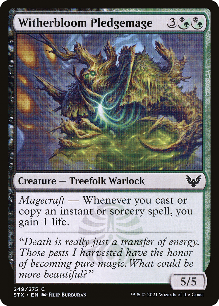 Witherbloom Pledgemage (STX-249) - Strixhaven: School of Mages Foil - Premium MTG Single from Wizards of the Coast - Just $0.08! Shop now at Game Crave Tournament Store