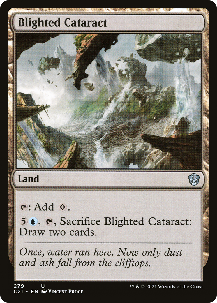 Blighted Cataract (C21-279) - Commander 2021 - Premium MTG Single from Wizards of the Coast - Just $0.08! Shop now at Game Crave Tournament Store