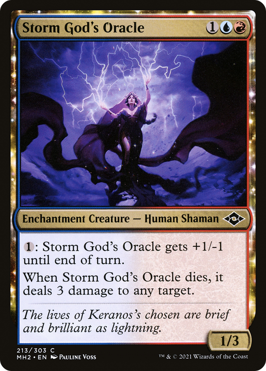 Storm God's Oracle (MH2-213) - Modern Horizons 2: (nyxtouched) Foil - Premium MTG Single from Wizards of the Coast - Just $0.08! Shop now at Game Crave Tournament Store