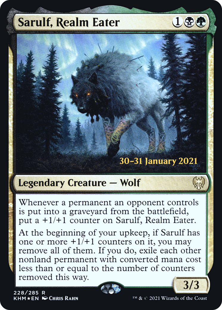 Sarulf, Realm Eater (PKHM-228S) - Kaldheim Promos Foil - Premium MTG Single from Wizards of the Coast - Just $0.29! Shop now at Game Crave Tournament Store