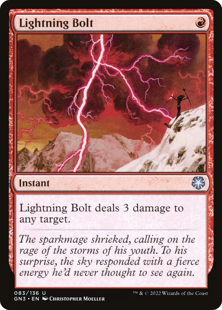 Lightning Bolt (GN3-083) - Game Night: Free-for-All - Premium MTG Single from Wizards of the Coast - Just $0.60! Shop now at Game Crave Tournament Store