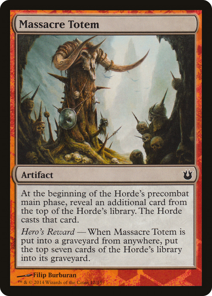 Massacre Totem (TBTH-012) - Battle the Horde - Premium MTG Single from Wizards of the Coast - Just $0.13! Shop now at Game Crave Tournament Store