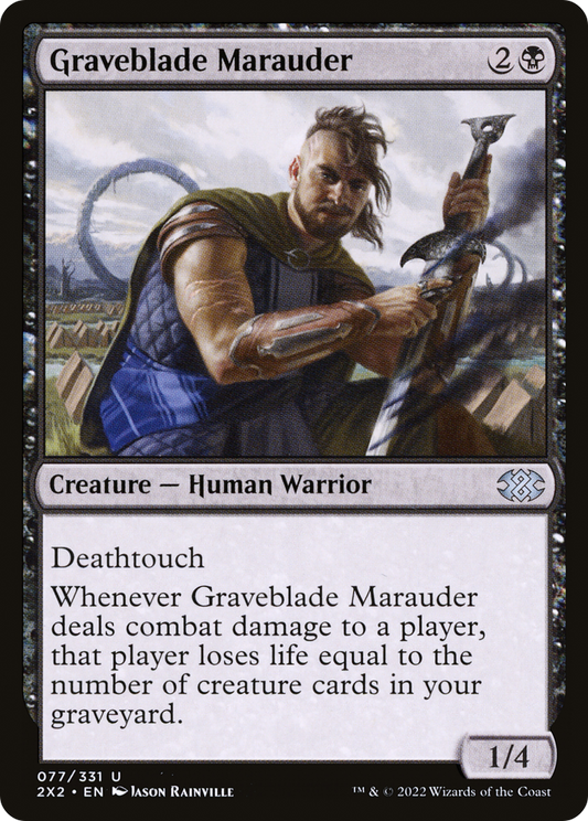 Graveblade Marauder (2X2-077) - Double Masters 2022 - Premium MTG Single from Wizards of the Coast - Just $0.08! Shop now at Game Crave Tournament Store