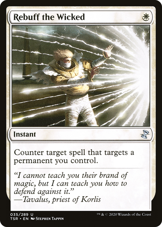Rebuff the Wicked (TSR-035) - Time Spiral Remastered - Premium MTG Single from Wizards of the Coast - Just $1.09! Shop now at Game Crave Tournament Store