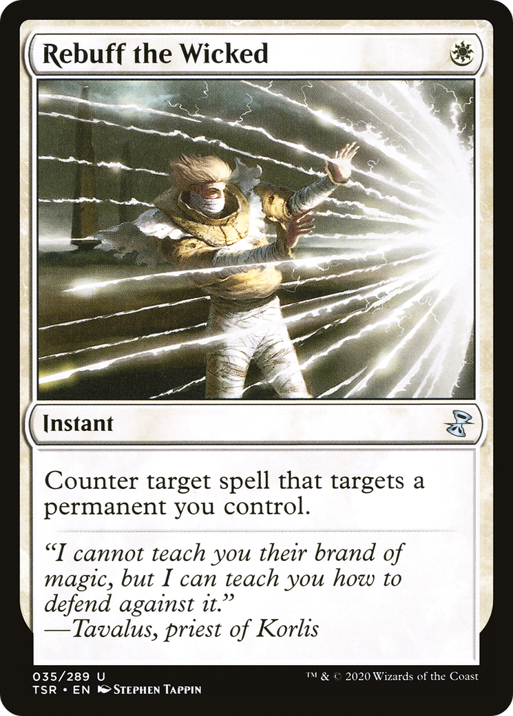 Rebuff the Wicked (TSR-035) - Time Spiral Remastered Foil - Premium MTG Single from Wizards of the Coast - Just $2.63! Shop now at Game Crave Tournament Store