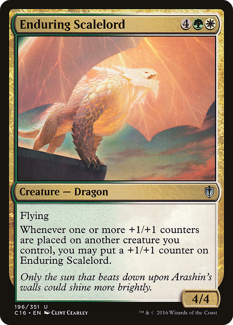 Enduring Scalelord (C16-196) - Commander 2016 - Premium MTG Single from Wizards of the Coast - Just $0.08! Shop now at Game Crave Tournament Store