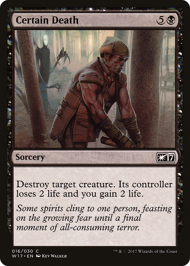 Certain Death (W17-016) - Welcome Deck 2017 - Premium MTG Single from Wizards of the Coast - Just $0.08! Shop now at Game Crave Tournament Store