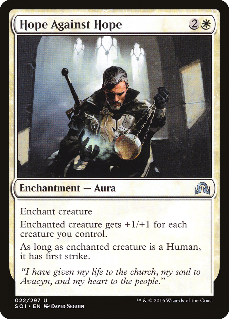 Hope Against Hope (SOI-022) - Shadows over Innistrad - Premium MTG Single from Wizards of the Coast - Just $0.08! Shop now at Game Crave Tournament Store