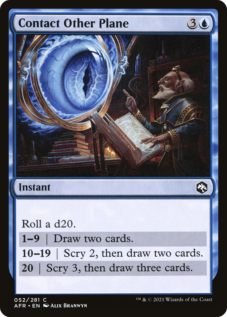 Contact Other Plane (AFR-052) - Adventures in the Forgotten Realms Foil - Premium MTG Single from Wizards of the Coast - Just $0.08! Shop now at Game Crave Tournament Store