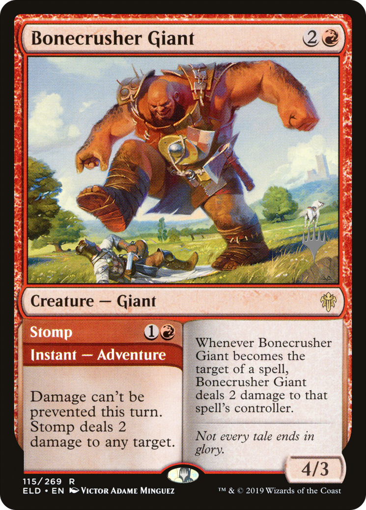 Bonecrusher Giant // Stomp (PELD-115P) - Throne of Eldraine Promos - Premium MTG Single from Wizards of the Coast - Just $0.10! Shop now at Game Crave Tournament Store