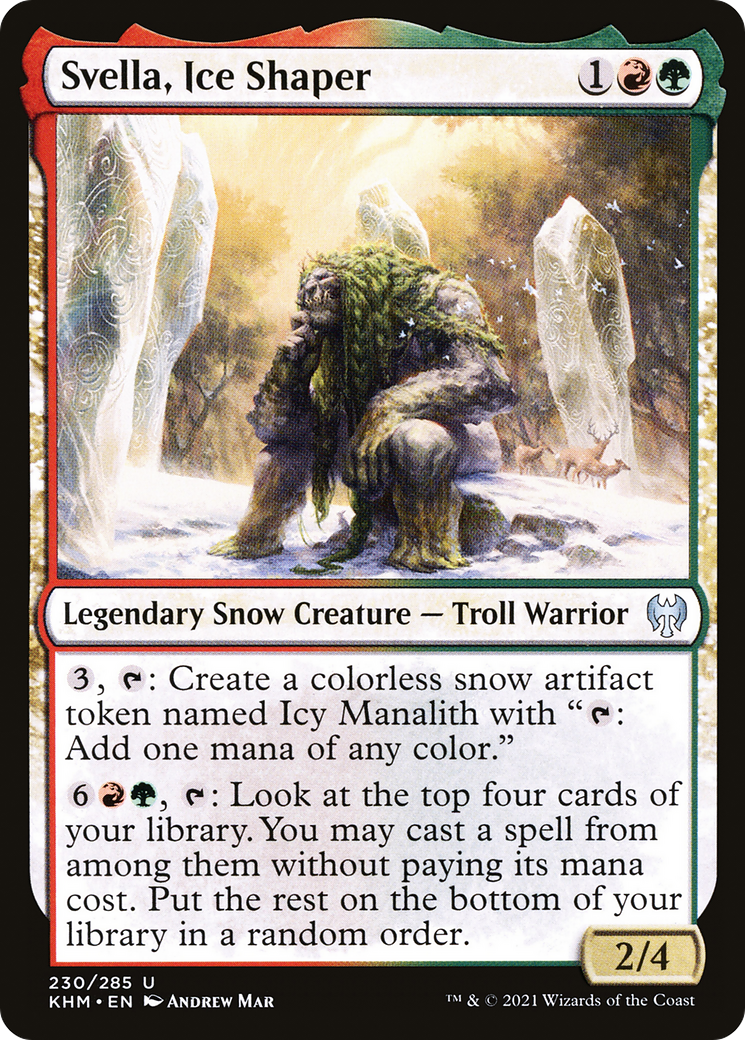 Svella, Ice Shaper (KHM-230) - Kaldheim: (snow) - Premium MTG Single from Wizards of the Coast - Just $0.08! Shop now at Game Crave Tournament Store