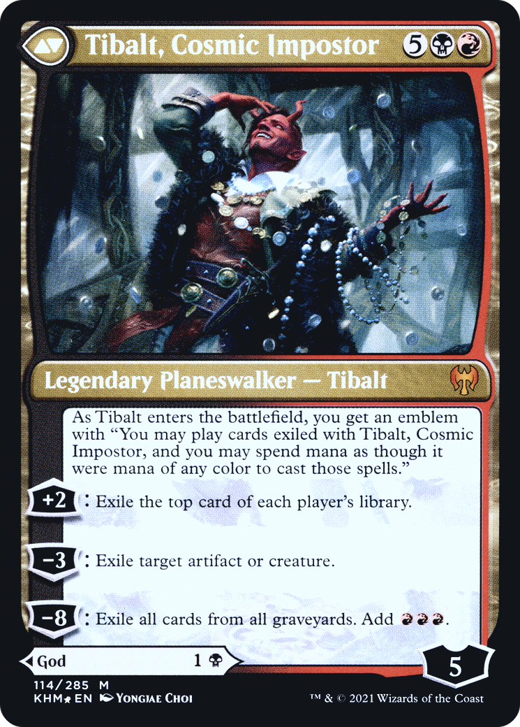 Valki, God of Lies // Tibalt, Cosmic Impostor (PKHM-114S) - Kaldheim Promos Foil - Premium MTG Single from Wizards of the Coast - Just $7.27! Shop now at Game Crave Tournament Store
