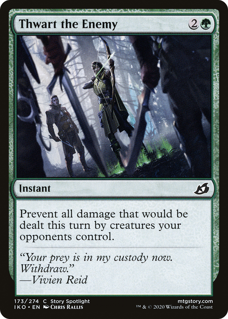 Thwart the Enemy (IKO-173) - Ikoria: Lair of Behemoths Foil - Premium MTG Single from Wizards of the Coast - Just $0.25! Shop now at Game Crave Tournament Store
