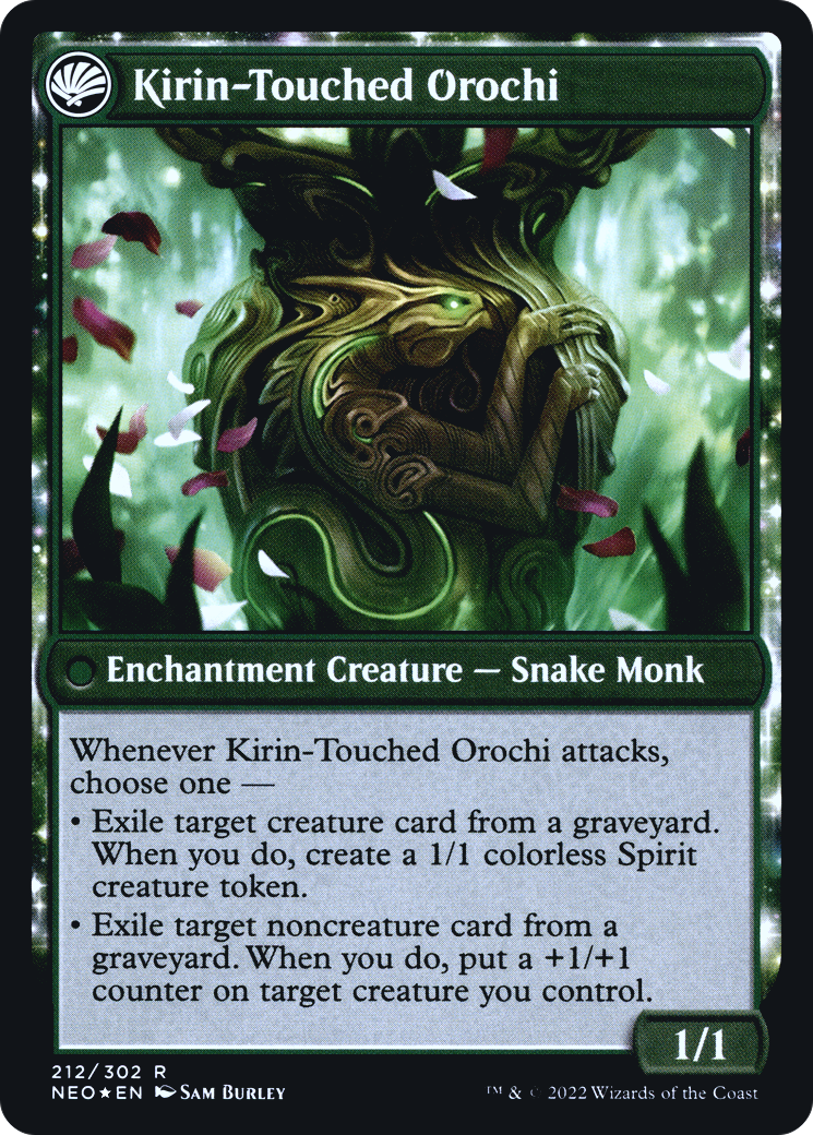 Teachings of the Kirin // Kirin-Touched Orochi (PNEO-212S) - Kamigawa: Neon Dynasty Promos: (fandfc) Foil - Premium MTG Single from Wizards of the Coast - Just $0.11! Shop now at Game Crave Tournament Store