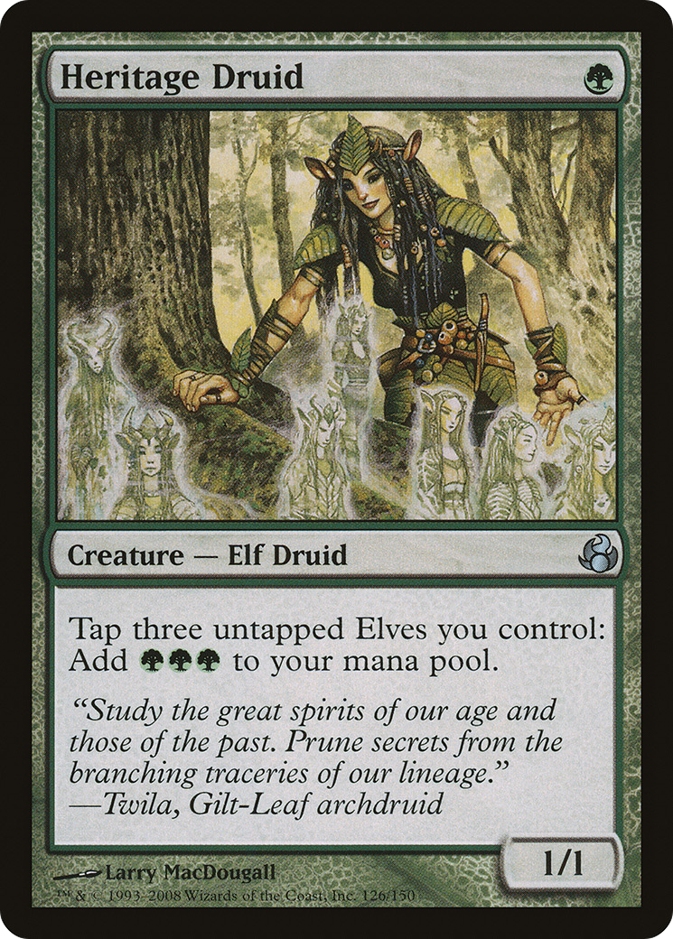 Heritage Druid (MOR-126) - Morningtide Foil - Premium MTG Single from Wizards of the Coast - Just $11.99! Shop now at Game Crave Tournament Store