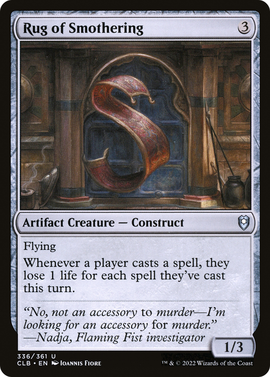 Rug of Smothering (CLB-336) - Commander Legends: Battle for Baldur's Gate - Premium MTG Single from Wizards of the Coast - Just $0.08! Shop now at Game Crave Tournament Store