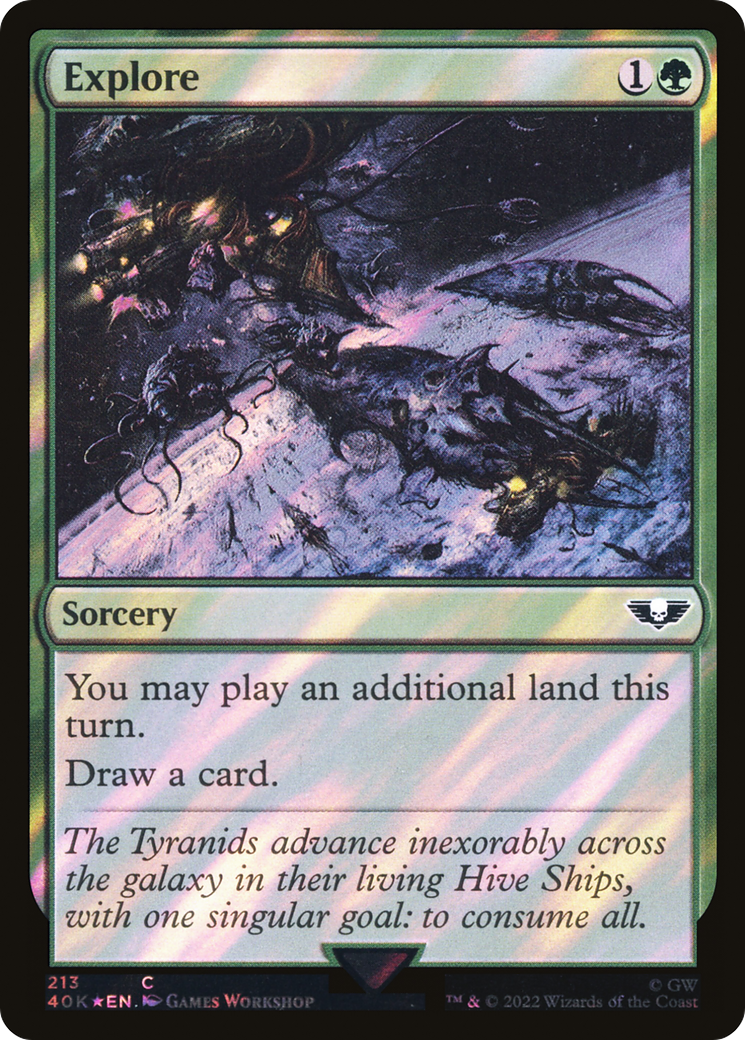 Explore (40K-213★) - Warhammer 40,000 Commander Foil - Premium MTG Single from Wizards of the Coast - Just $0.28! Shop now at Game Crave Tournament Store