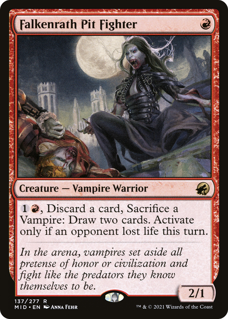 Falkenrath Pit Fighter (MID-137) - Innistrad: Midnight Hunt Foil - Premium MTG Single from Wizards of the Coast - Just $0.08! Shop now at Game Crave Tournament Store