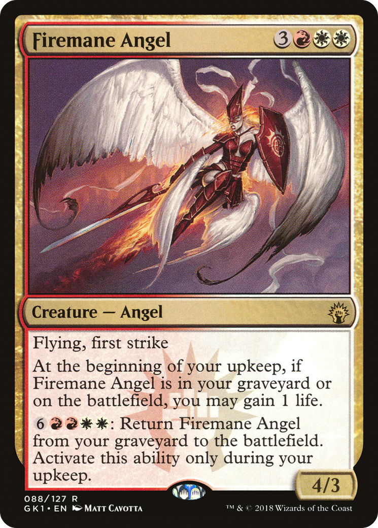 Firemane Angel (GK1-088) - GRN Guild Kit - Premium MTG Single from Wizards of the Coast - Just $0.08! Shop now at Game Crave Tournament Store
