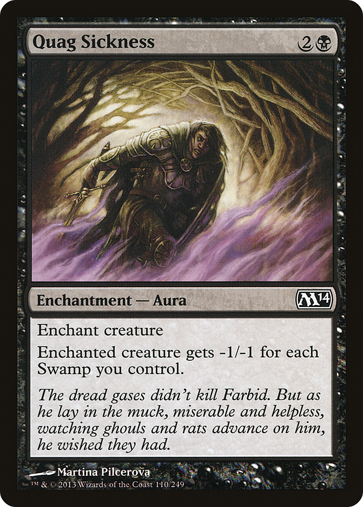 Quag Sickness (M14-110) - Magic 2014 - Premium MTG Single from Wizards of the Coast - Just $0.08! Shop now at Game Crave Tournament Store