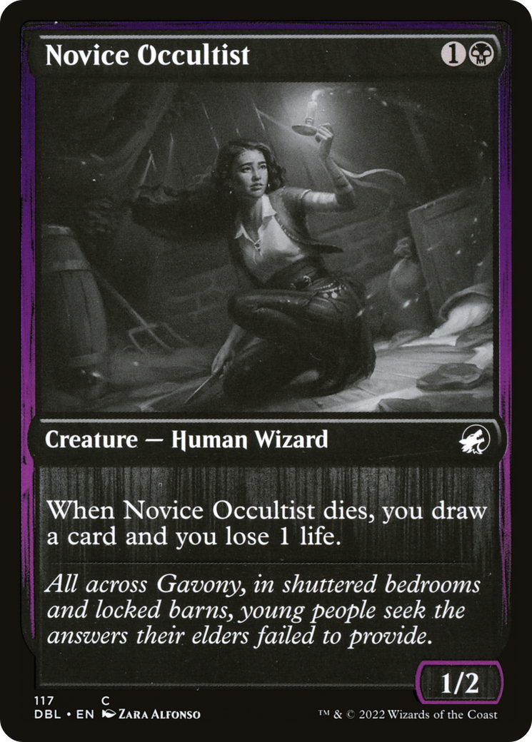 Novice Occultist (DBL-117) - Innistrad: Double Feature - Premium MTG Single from Wizards of the Coast - Just $0.25! Shop now at Game Crave Tournament Store