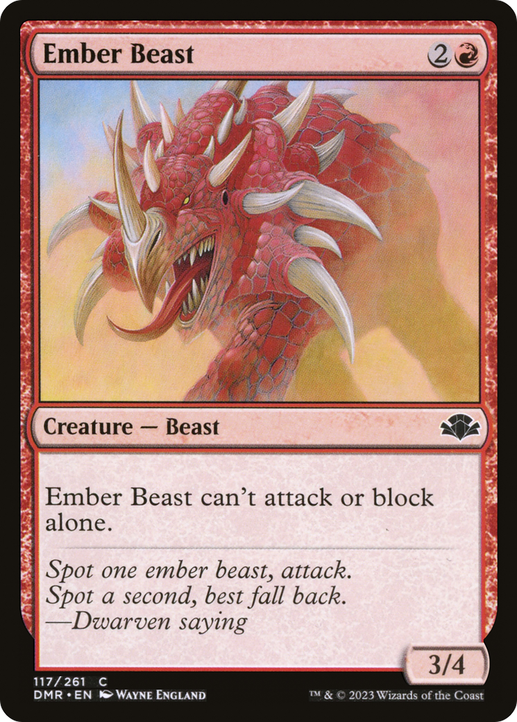 Ember Beast (DMR-117) - Dominaria Remastered - Premium MTG Single from Wizards of the Coast - Just $0.08! Shop now at Game Crave Tournament Store