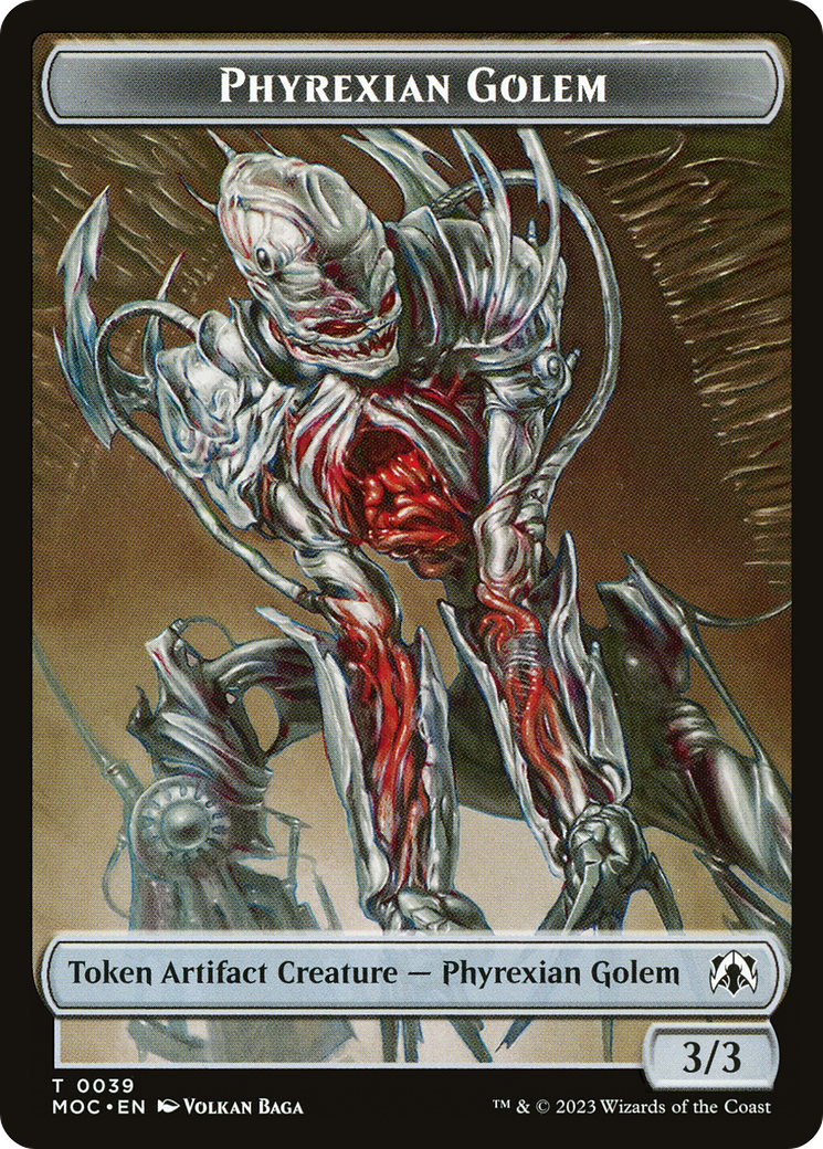 Phyrexian Golem (TMOC-039) - March of the Machine Commander Tokens - Premium MTG Single from Wizards of the Coast - Just $0! Shop now at Game Crave Tournament Store