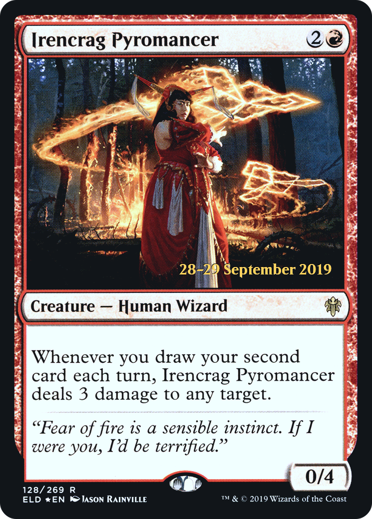 Irencrag Pyromancer (PELD-128S) - Throne of Eldraine Promos Foil - Premium MTG Single from Wizards of the Coast - Just $0.27! Shop now at Game Crave Tournament Store