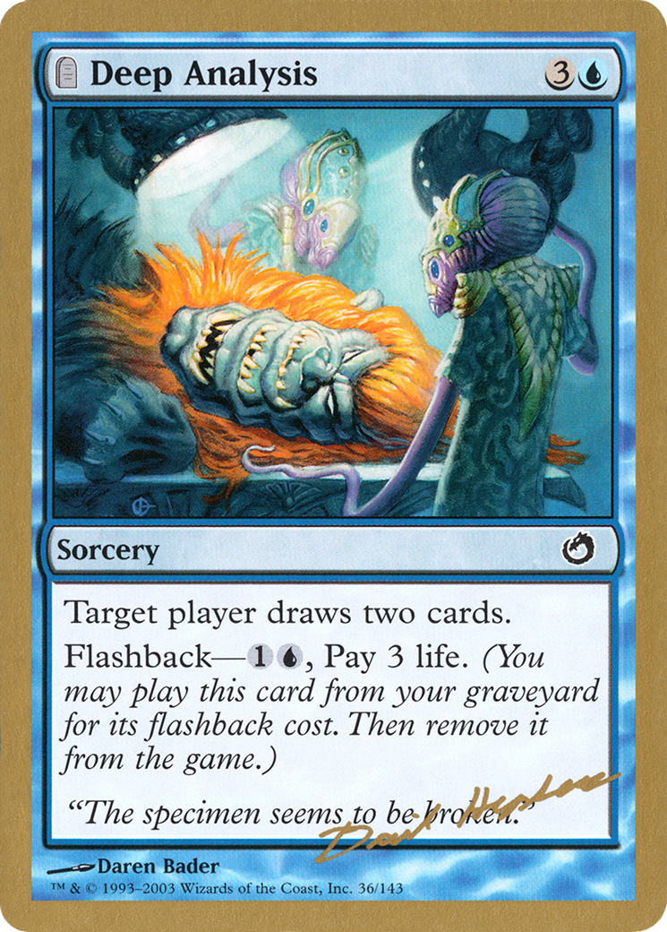 Deep Analysis (WC03-DH36) - World Championship Decks 2003: (tombstone) - Premium MTG Single from Wizards of the Coast - Just $0.51! Shop now at Game Crave Tournament Store