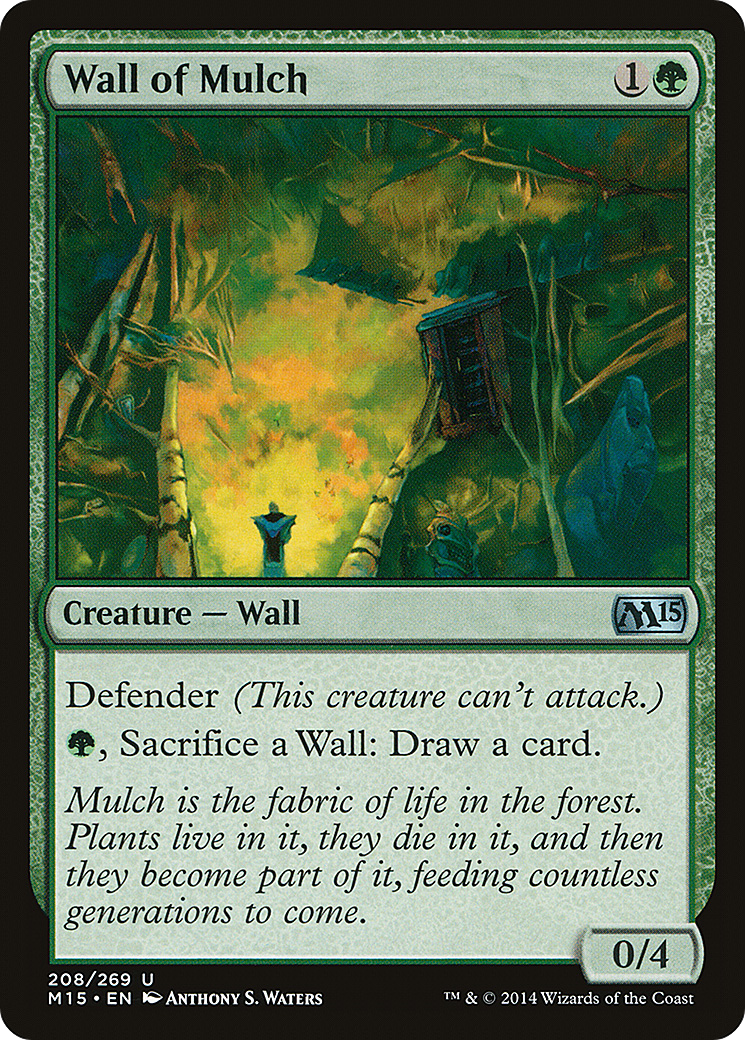 Wall of Mulch (M15-208) - Magic 2015 - Premium MTG Single from Wizards of the Coast - Just $0.08! Shop now at Game Crave Tournament Store