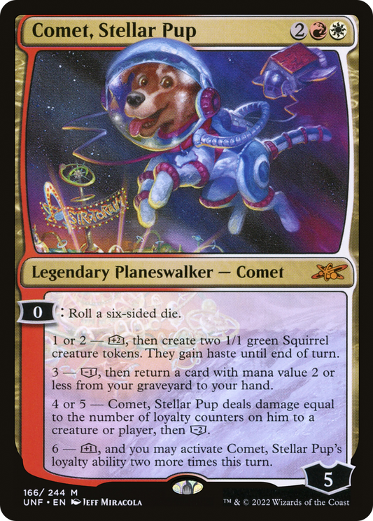Comet, Stellar Pup (UNF-166) - Unfinity - Premium MTG Single from Wizards of the Coast - Just $1.76! Shop now at Game Crave Tournament Store