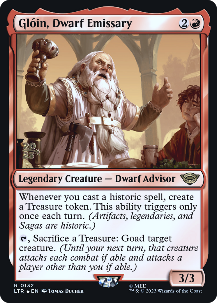 Glóin, Dwarf Emissary (PLTR-132S) - Tales of Middle-earth Promos Foil - Premium MTG Single from Wizards of the Coast - Just $0.70! Shop now at Game Crave Tournament Store
