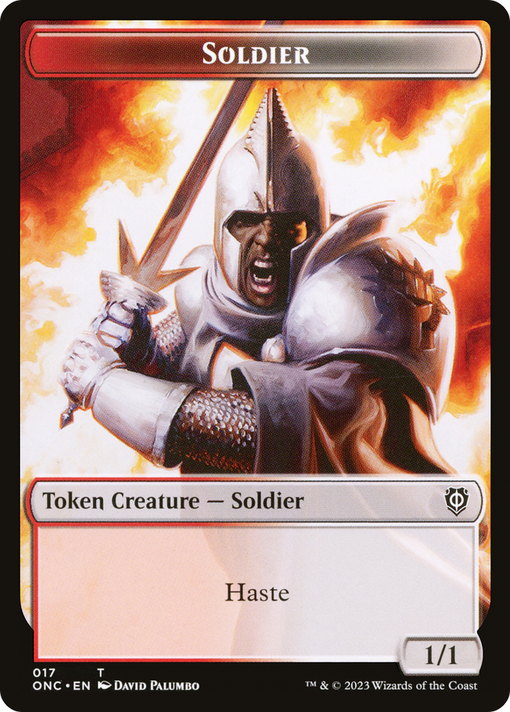 Soldier (TONC-017) - Phyrexia: All Will Be One Commander Tokens - Premium MTG Single from Wizards of the Coast - Just $0! Shop now at Game Crave Tournament Store