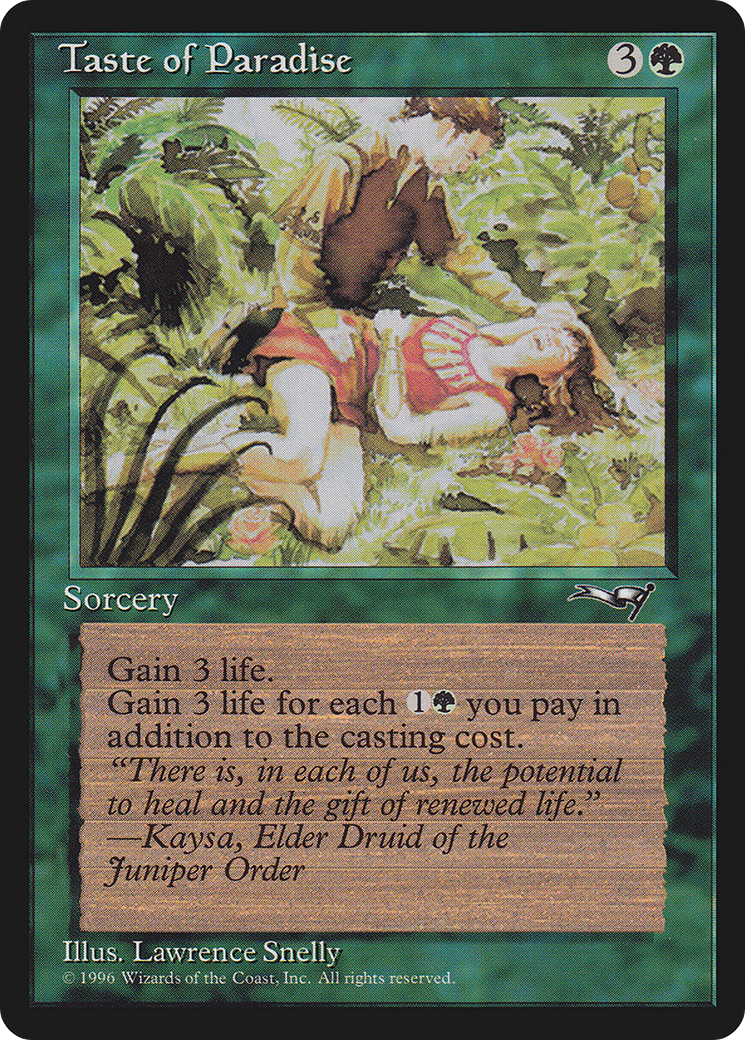 Taste of Paradise (ALL-100B) - Alliances - Premium MTG Single from Wizards of the Coast - Just $0.25! Shop now at Game Crave Tournament Store