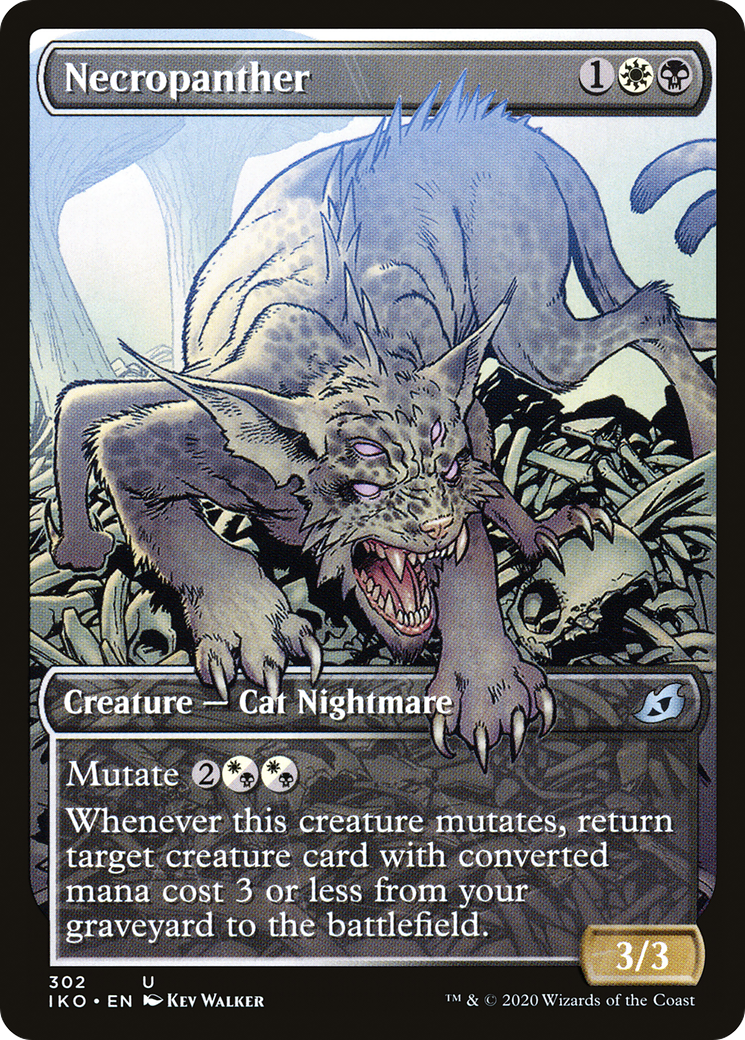 Necropanther (IKO-302) - Ikoria: Lair of Behemoths: (Showcase) - Premium MTG Single from Wizards of the Coast - Just $0.25! Shop now at Game Crave Tournament Store