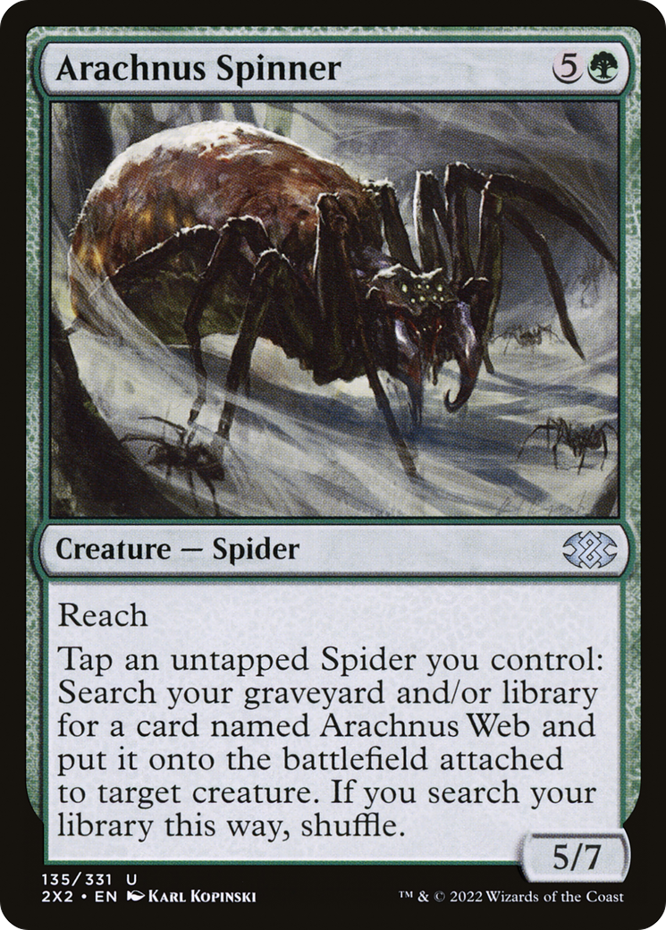 Arachnus Spinner (2X2-135) - Double Masters 2022 Foil - Premium MTG Single from Wizards of the Coast - Just $0.08! Shop now at Game Crave Tournament Store