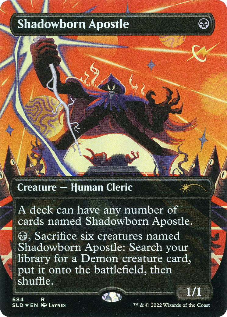 Shadowborn Apostle (SLD-684) - Secret Lair Drop (Borderless) Foil - Premium MTG Single from Wizards of the Coast - Just $20.88! Shop now at Game Crave Tournament Store