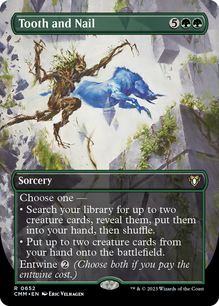Tooth and Nail (CMM-652) - Commander Masters (Borderless) Foil - Premium MTG Single from Wizards of the Coast - Just $0.54! Shop now at Game Crave Tournament Store