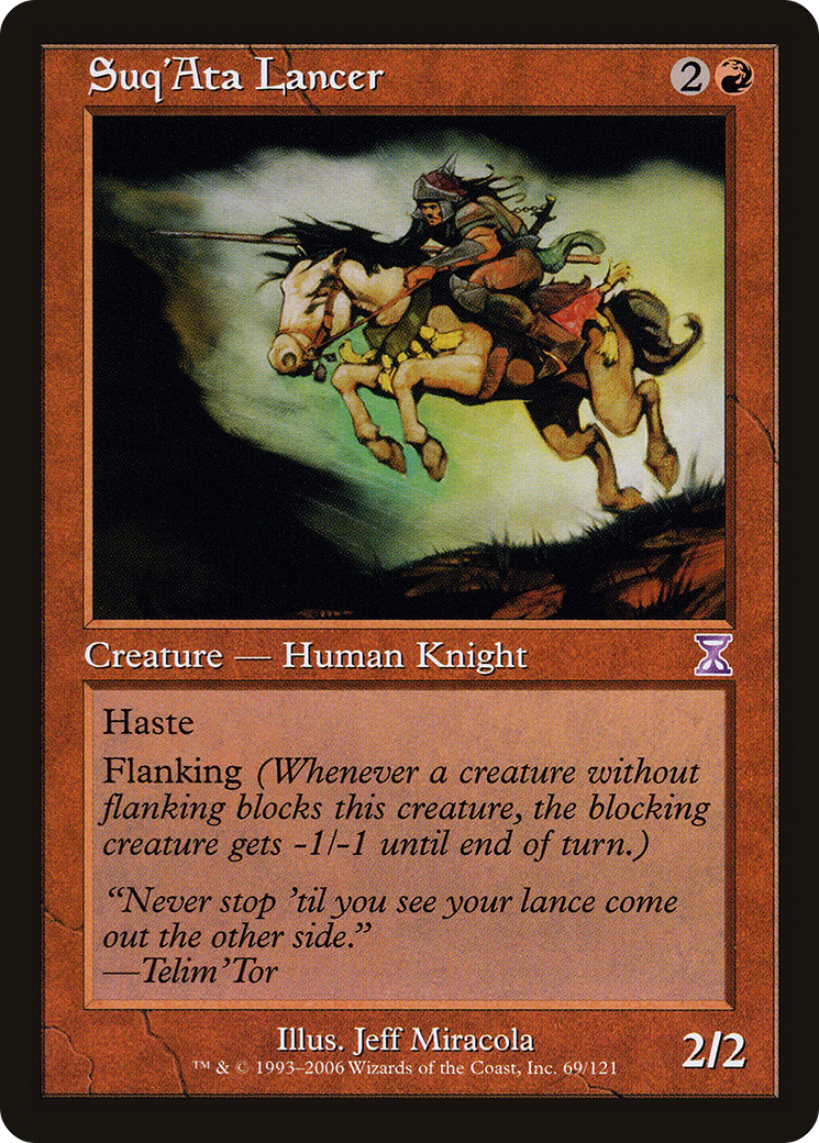 Suq'Ata Lancer (TSB-069) - Time Spiral Timeshifted Foil - Premium MTG Single from Wizards of the Coast - Just $0.19! Shop now at Game Crave Tournament Store