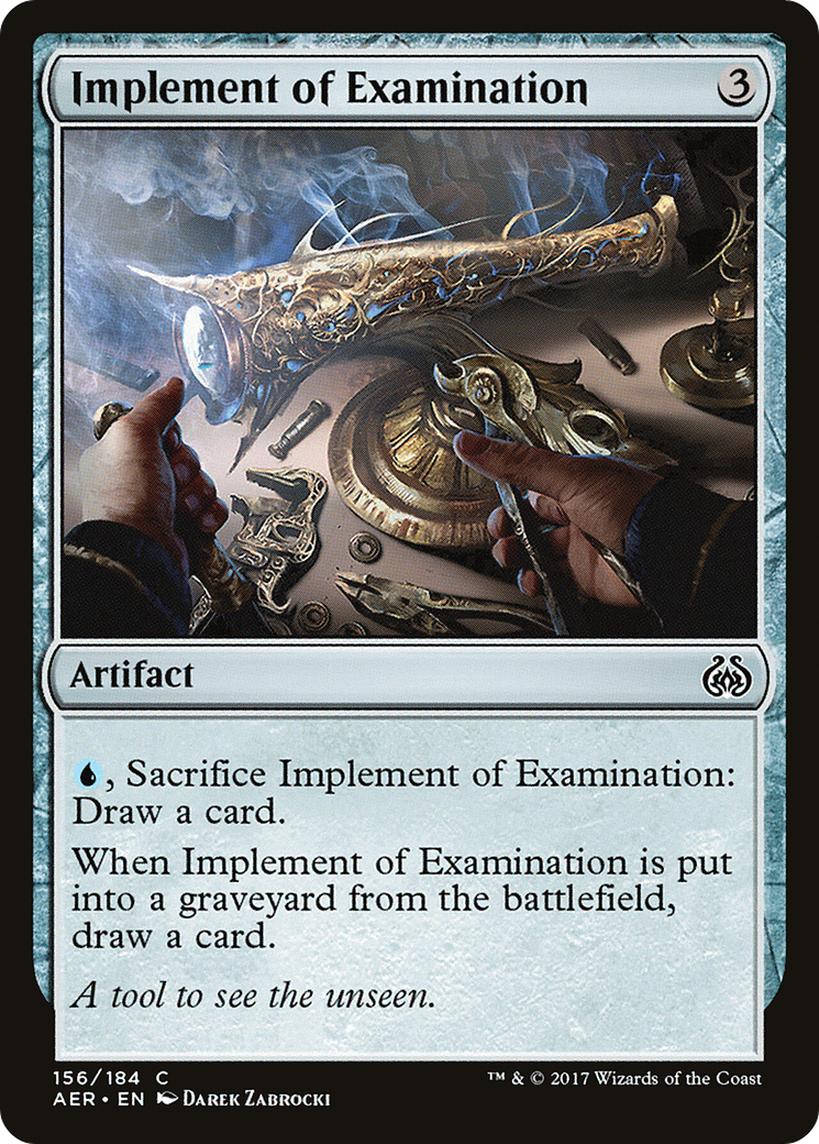 Implement of Examination (AER-156) - Aether Revolt Foil - Premium MTG Single from Wizards of the Coast - Just $0.08! Shop now at Game Crave Tournament Store