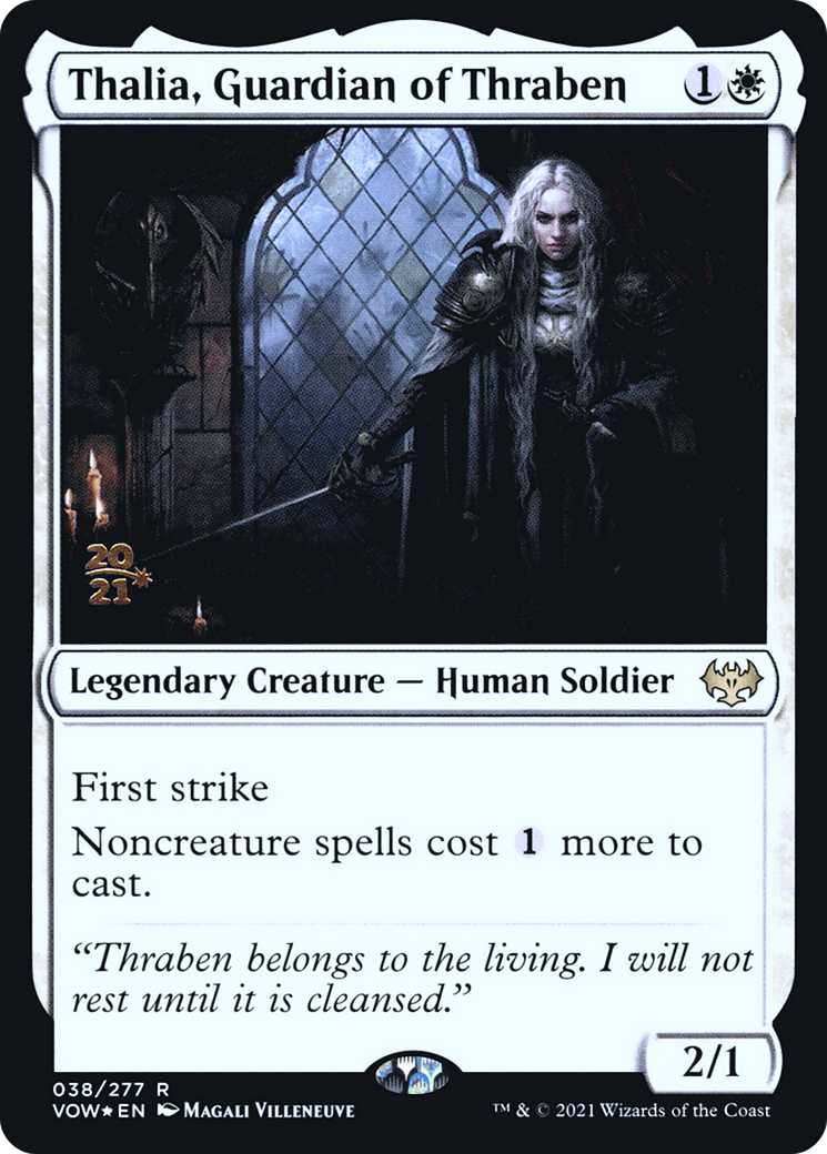 Thalia, Guardian of Thraben (PVOW-38S) - Innistrad: Crimson Vow Promos Foil - Premium MTG Single from Wizards of the Coast - Just $0.20! Shop now at Game Crave Tournament Store